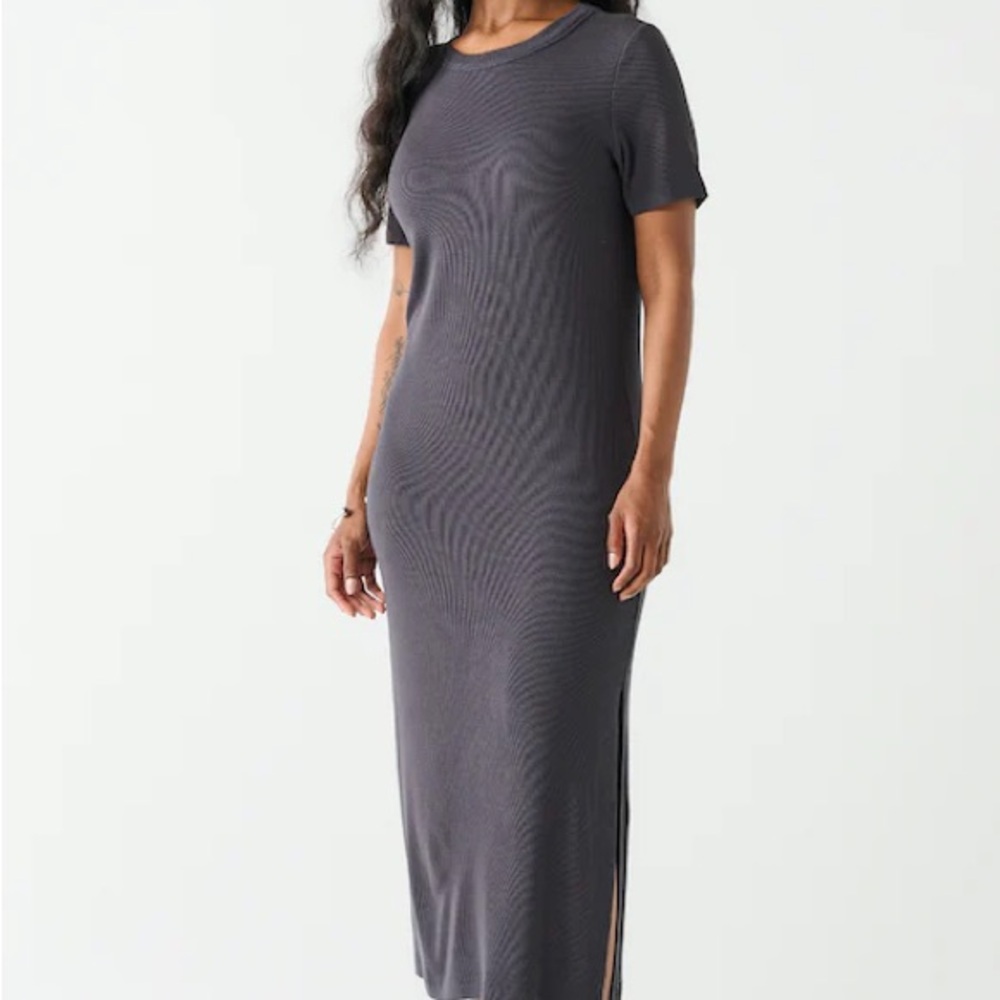 DEX Grey Ribbed Dress